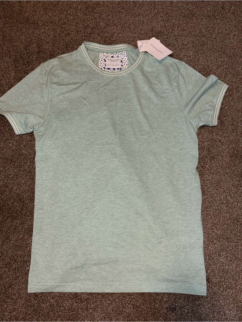 Denim & Flower Light Mint Short Sleeve Tee